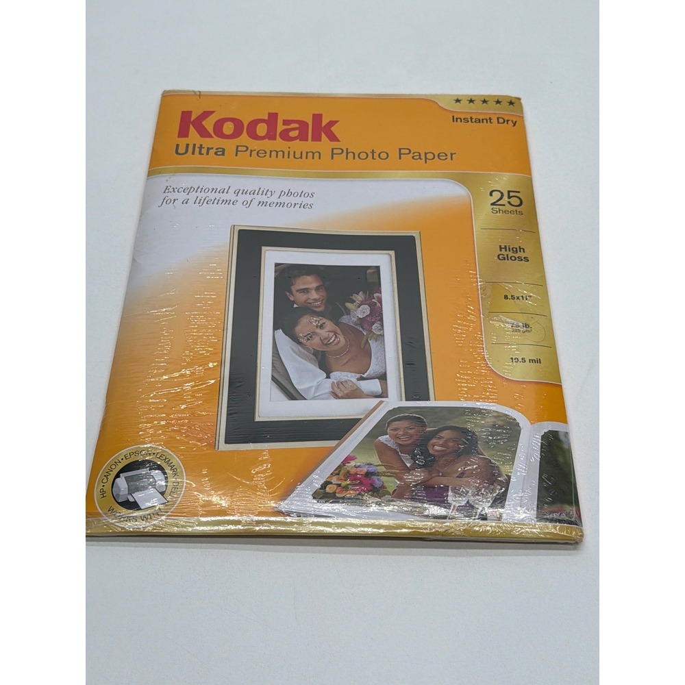 Kodak Ultra Premium Photo Paper 8.5x11 High Gloss 25 Sheets 10.5 mil 8366353 NEW